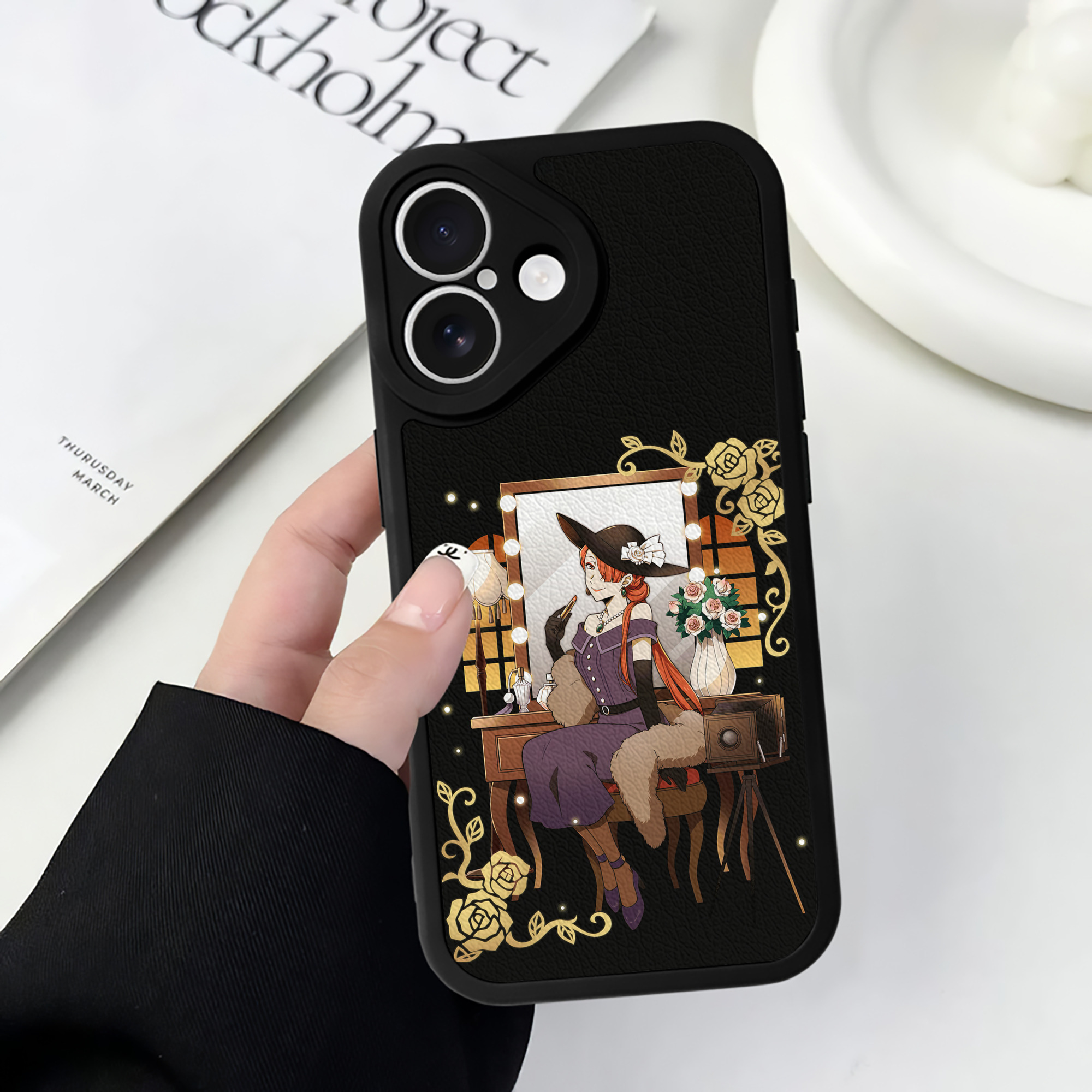 （画像用） 文豪ストレイドッグス Bungo Stray Dogs 【iPhone 16シリーズ対応】シリコンスマホケース（レザー調） 材質：シリコン